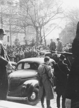 Stænderpladsen i Viborg under retsopgøret efter 2. verdenskrig