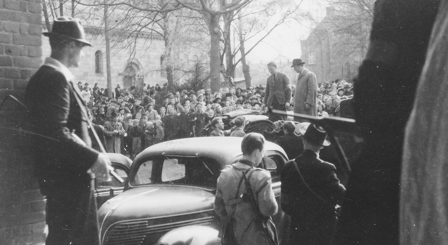 Stænderpladsen i Viborg under retsopgøret efter 2. verdenskrig