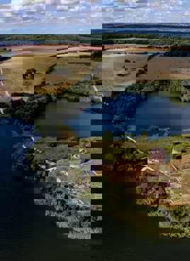 De fem Halder set fra vandsiden. Foto: Morten Dueholm