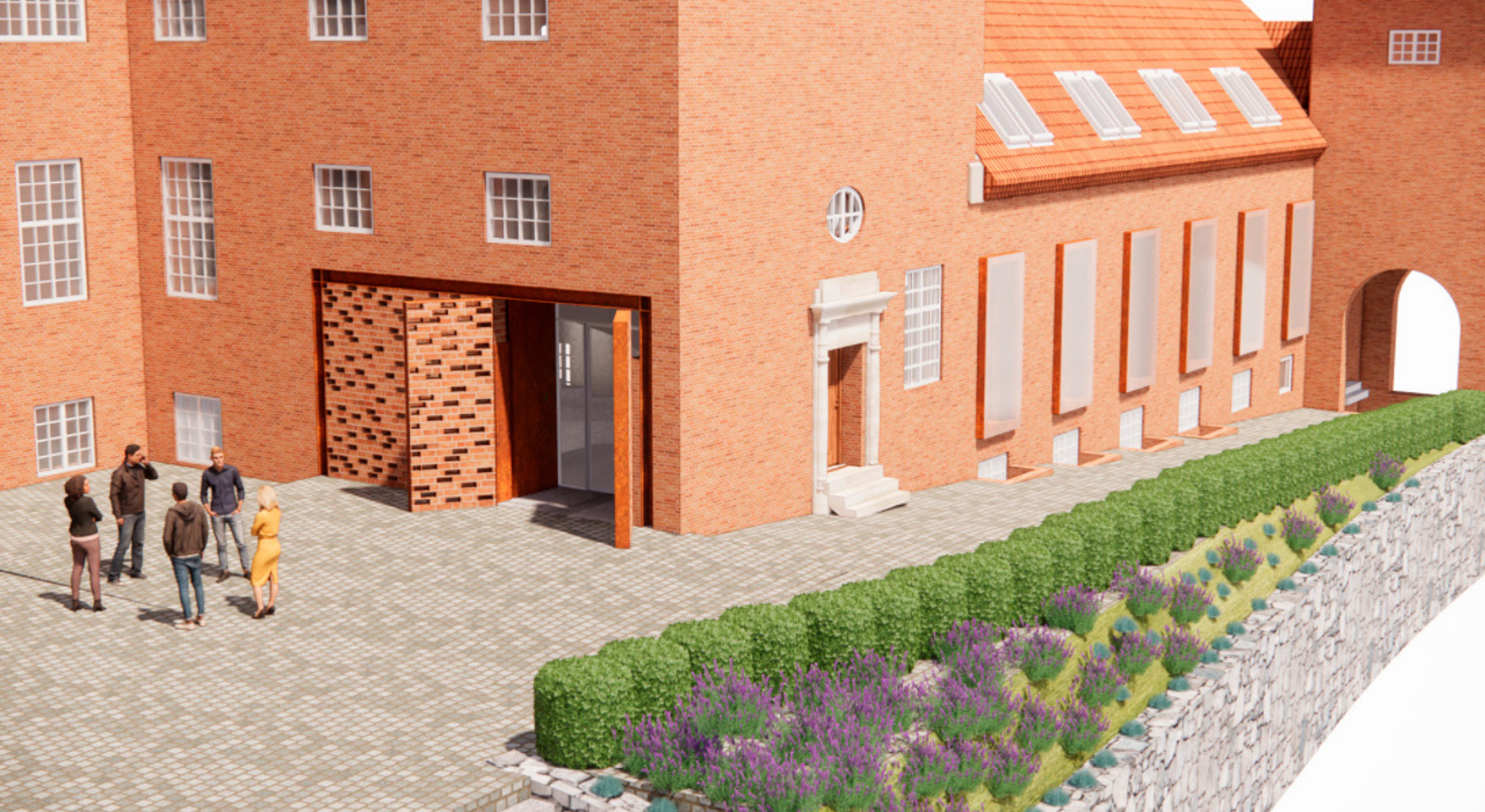 Visualisering af Museum Wibergis nye indgang.